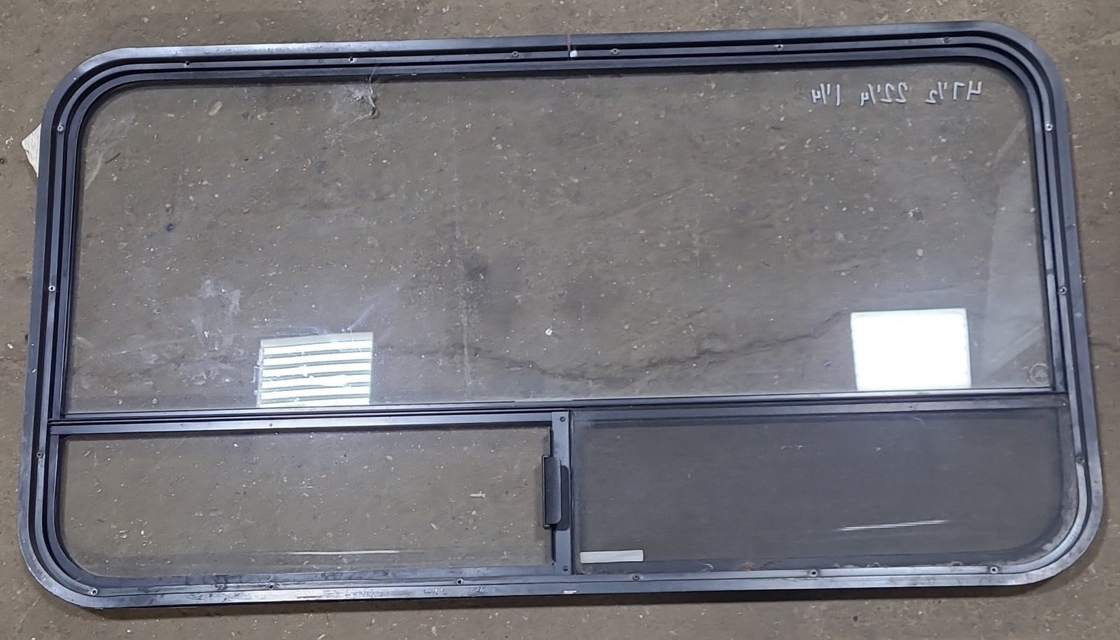 Used Black Radius Opening Window : 47 1/2