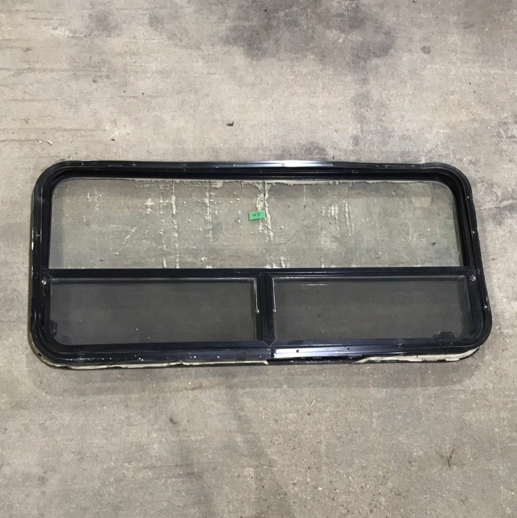 Used Black Radius Opening Window : 47 3/4 X 21 3/4 X 2" D - Young Farts RV Parts