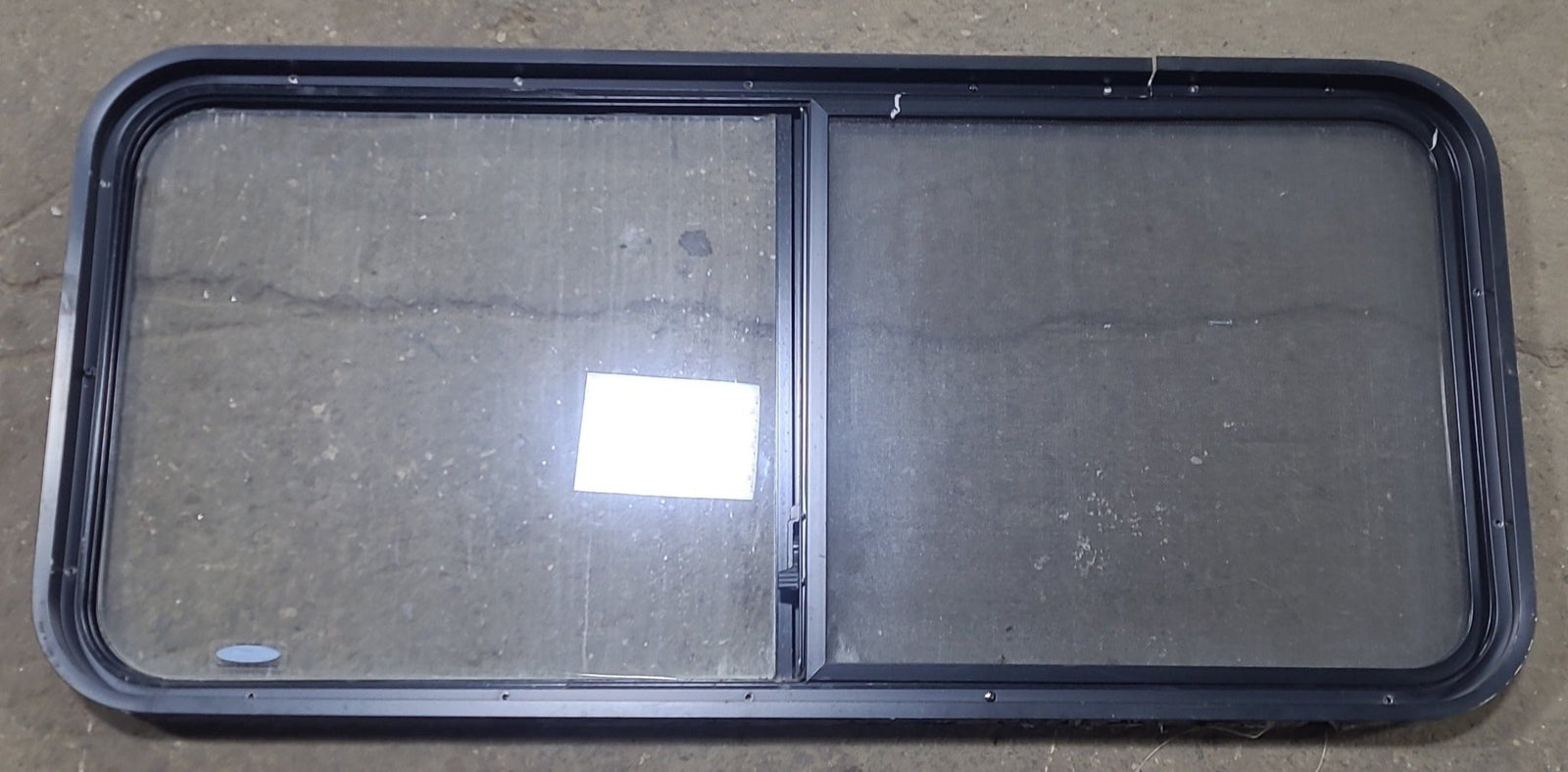 Used Black Radius Opening Window : 47 3/8