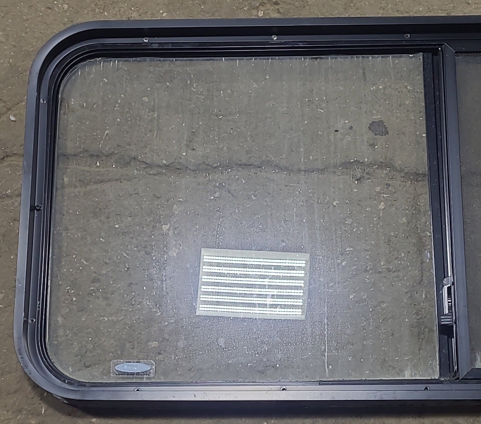 Used Black Radius Opening Window : 47 3/8