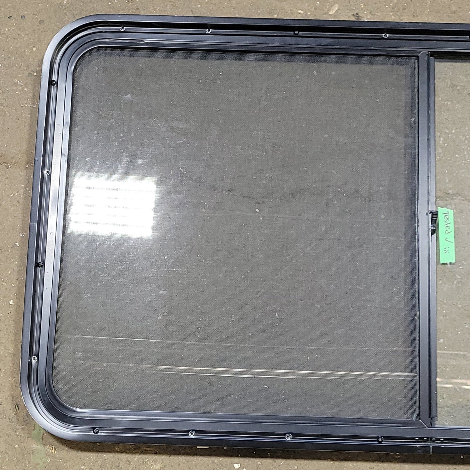 Used Black Radius Opening Window : 48 1/2