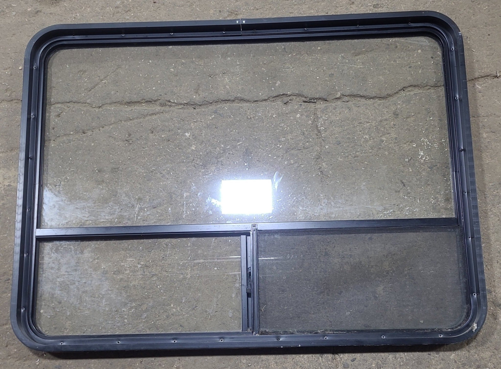 Used Black Radius Opening Window : 48 1/4