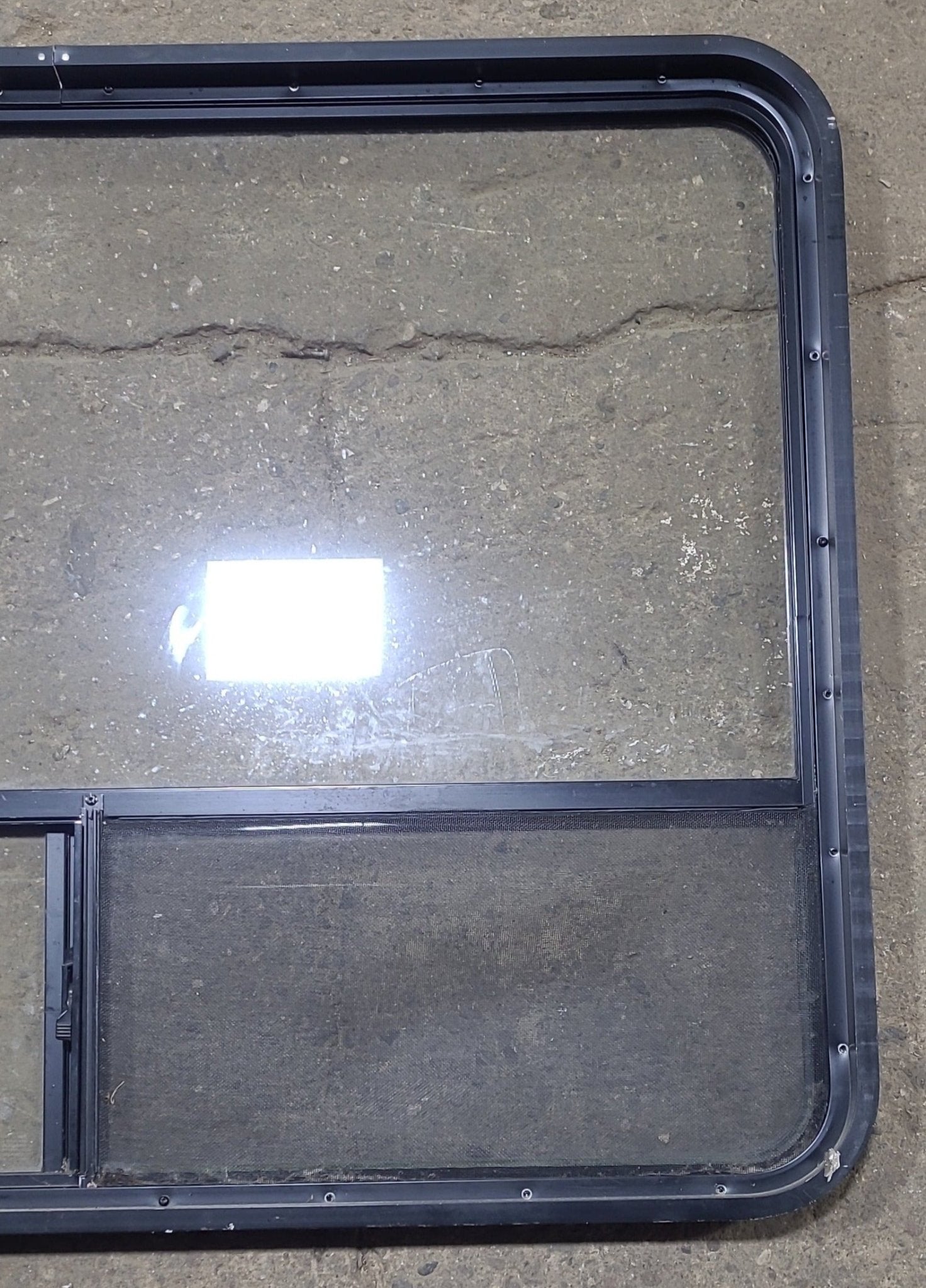 Used Black Radius Opening Window : 48 1/4