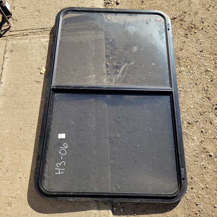 Used Black Radius Opening Window : 48 1/4 X 30 X 1 1/2" D - Young Farts RV Parts