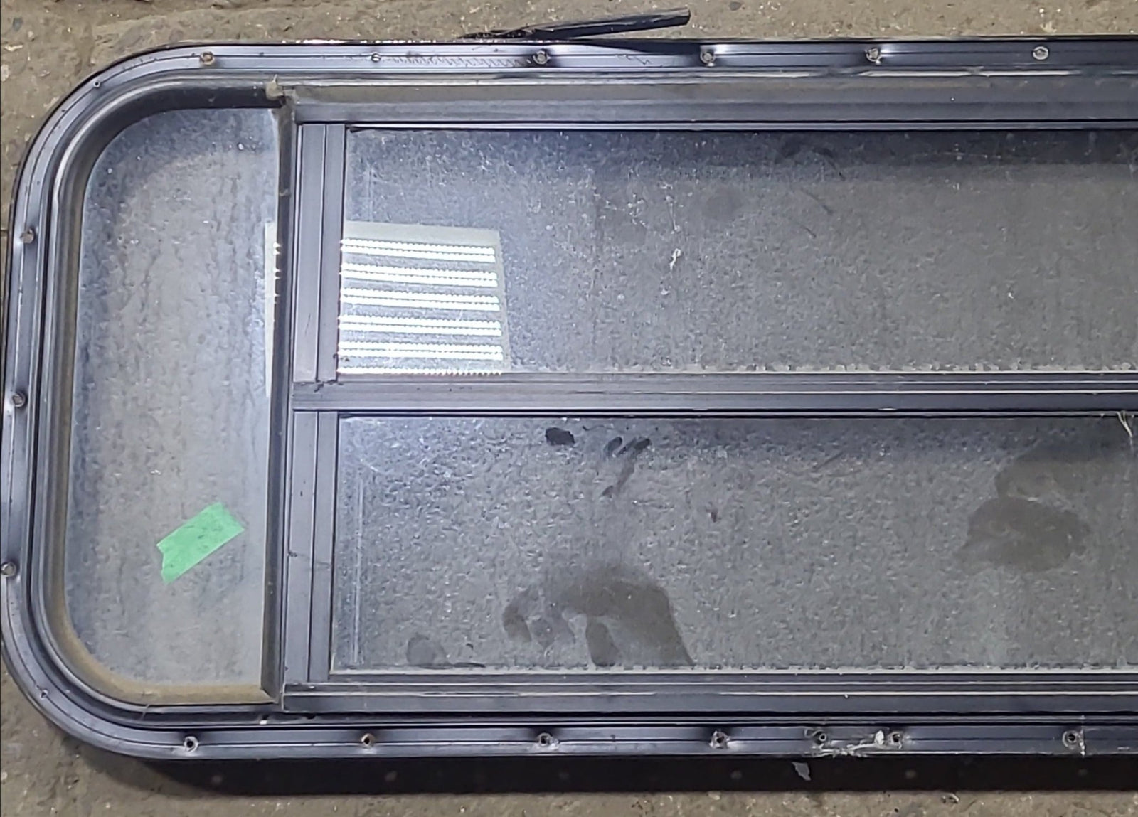 Used Black Radius Opening Window : 48 3/4