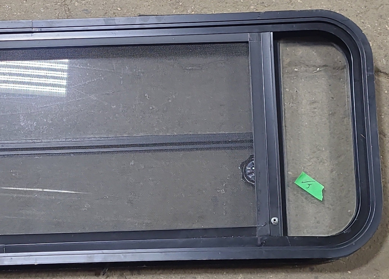 Used Black Radius Opening Window : 48 3/4