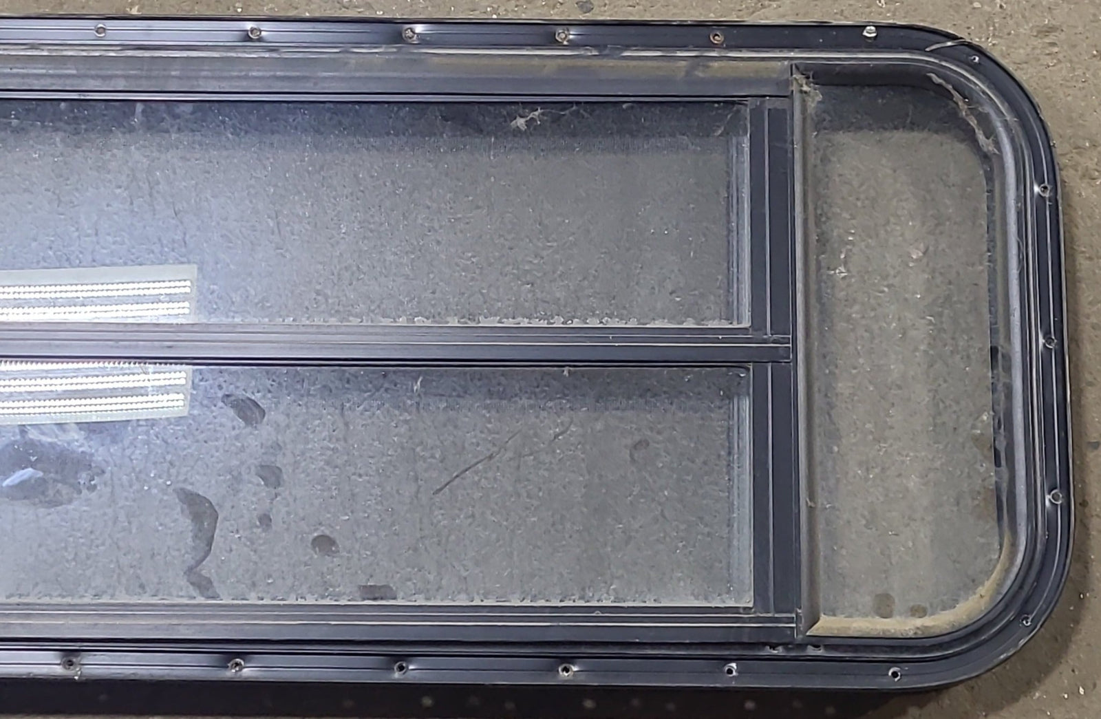 Used Black Radius Opening Window : 48 3/4