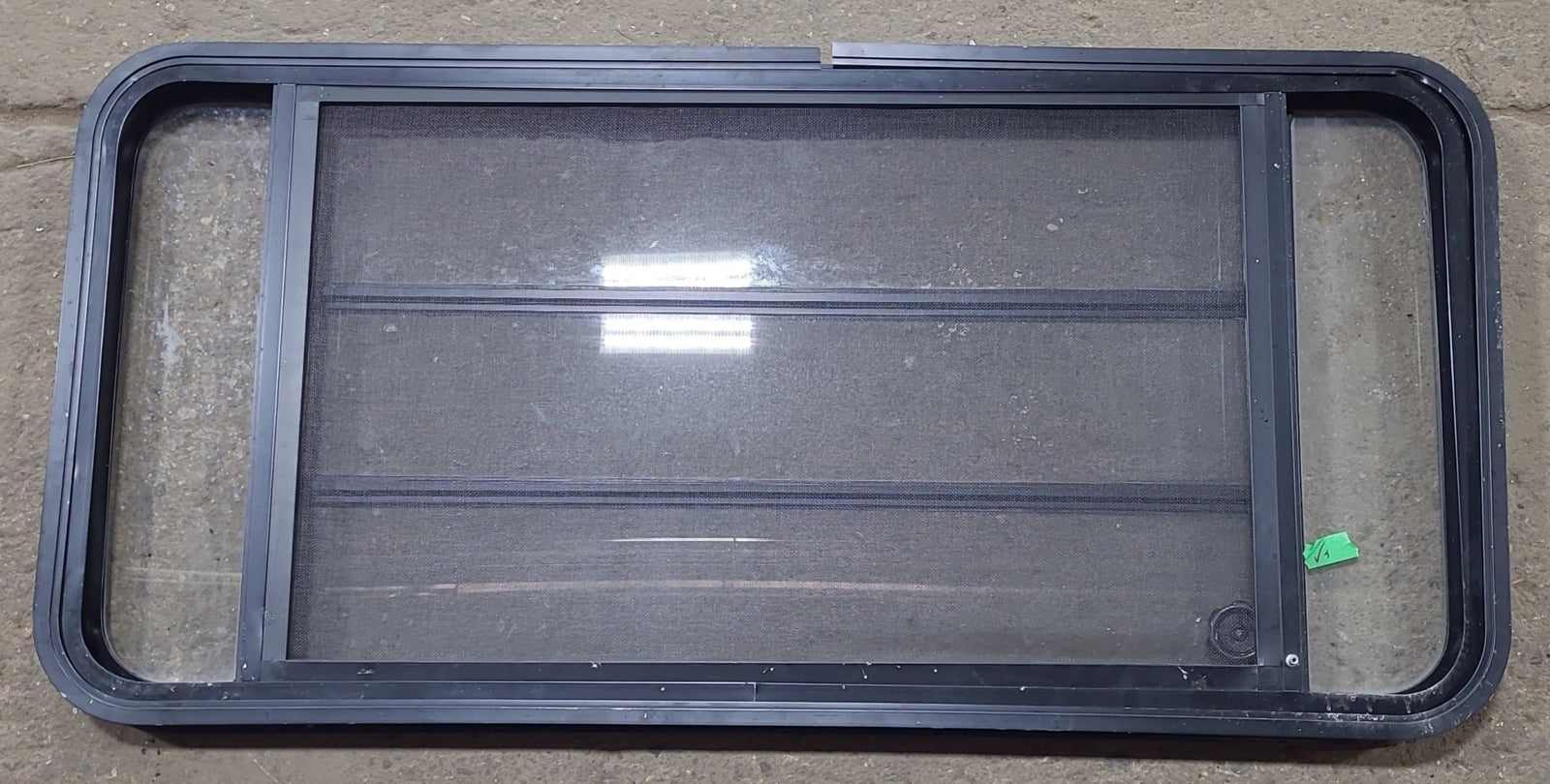 Used Black Radius Opening Window : 48 3/4