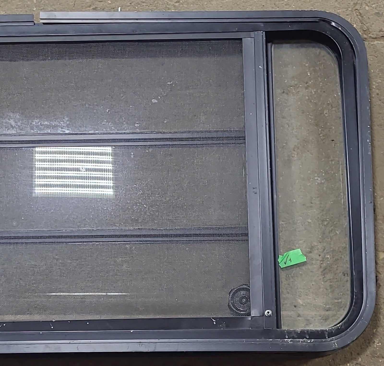 Used Black Radius Opening Window : 48 3/4