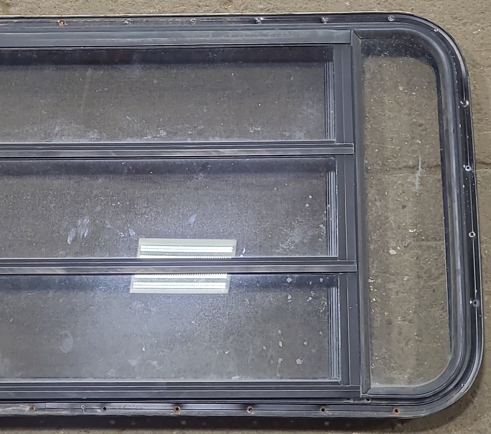 Used Black Radius Opening Window : 48 3/4