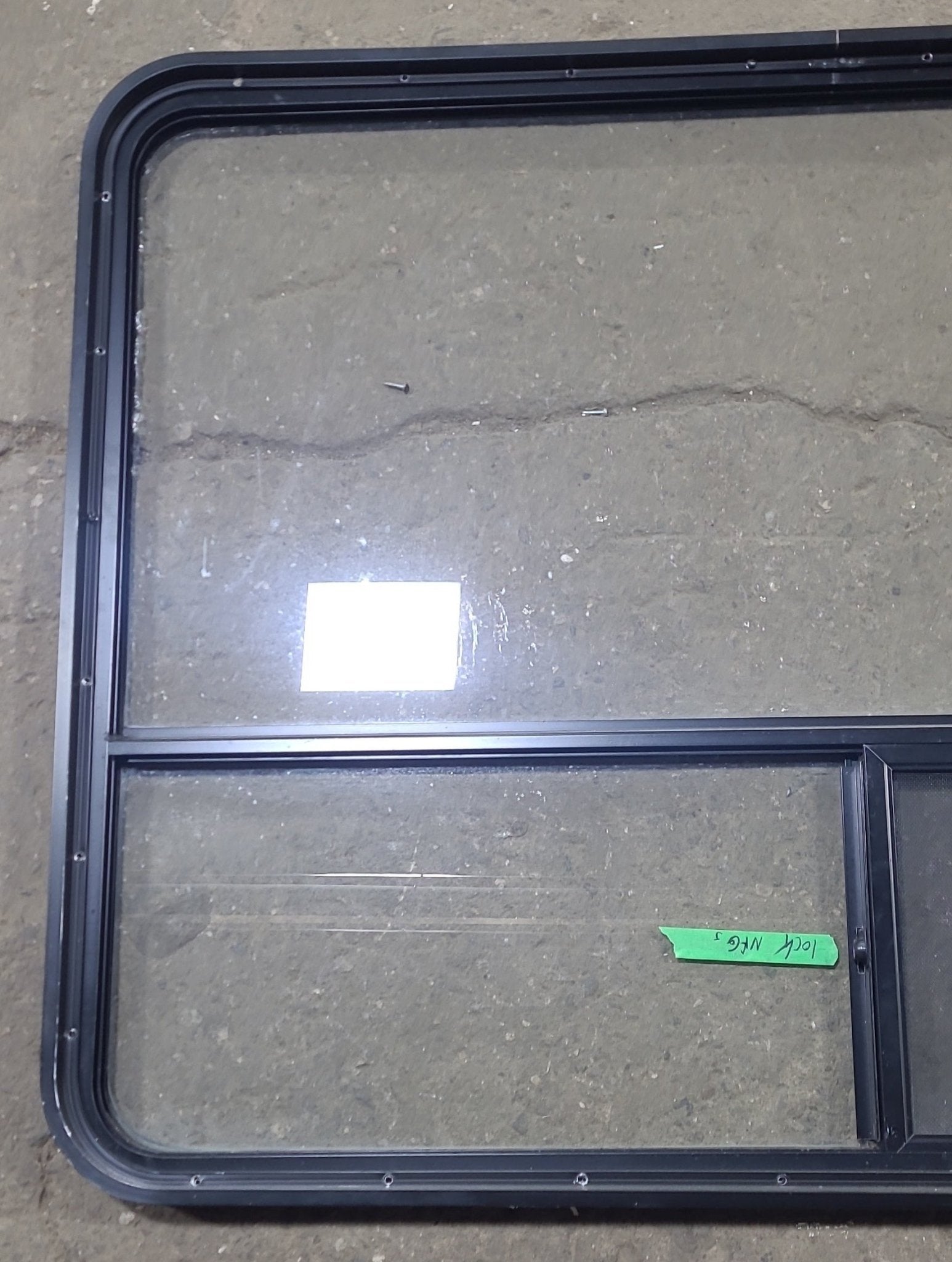 Used Black Radius Opening Window : 48 3/8