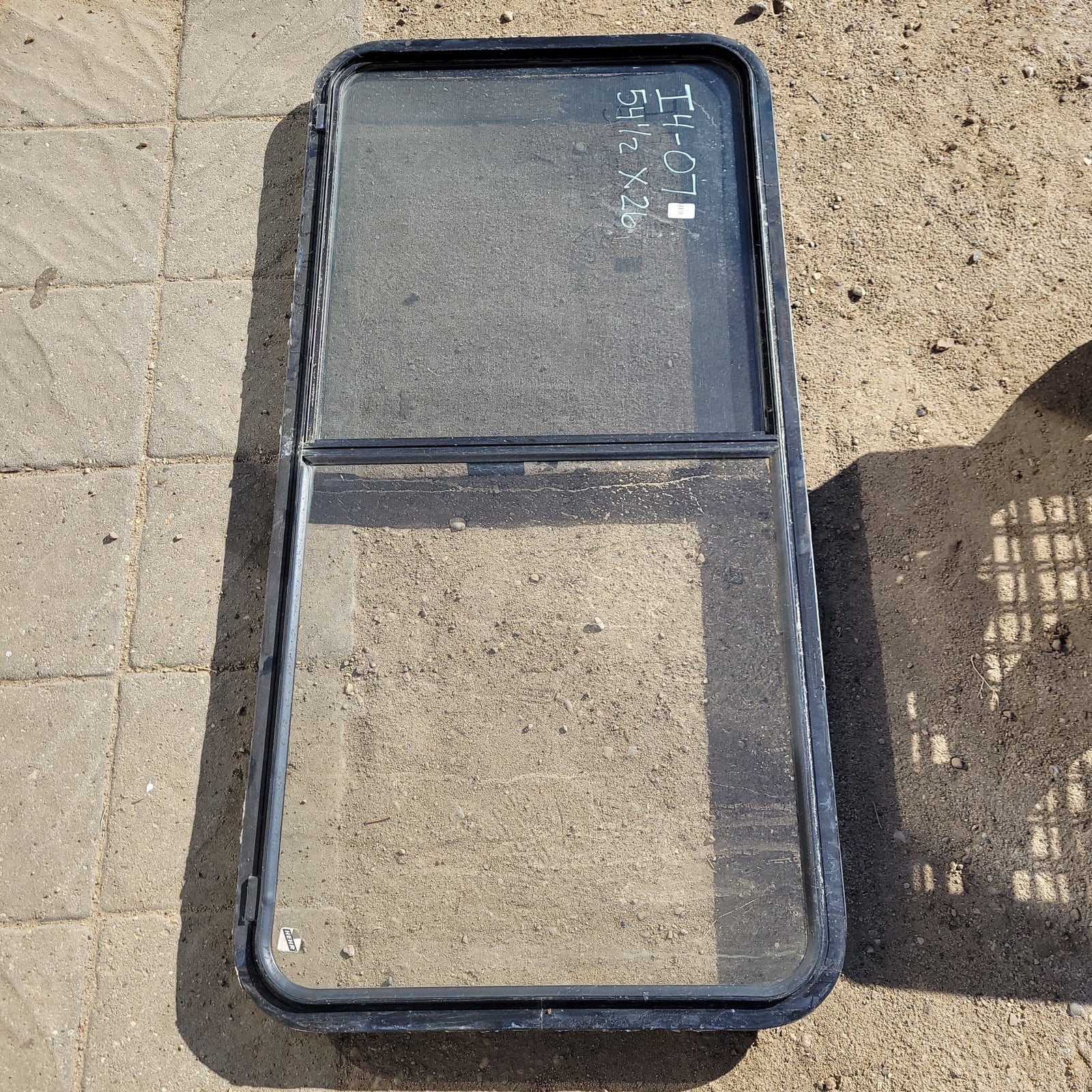 Used Black Radius Opening Window : 54 1/2 X 26 X 2