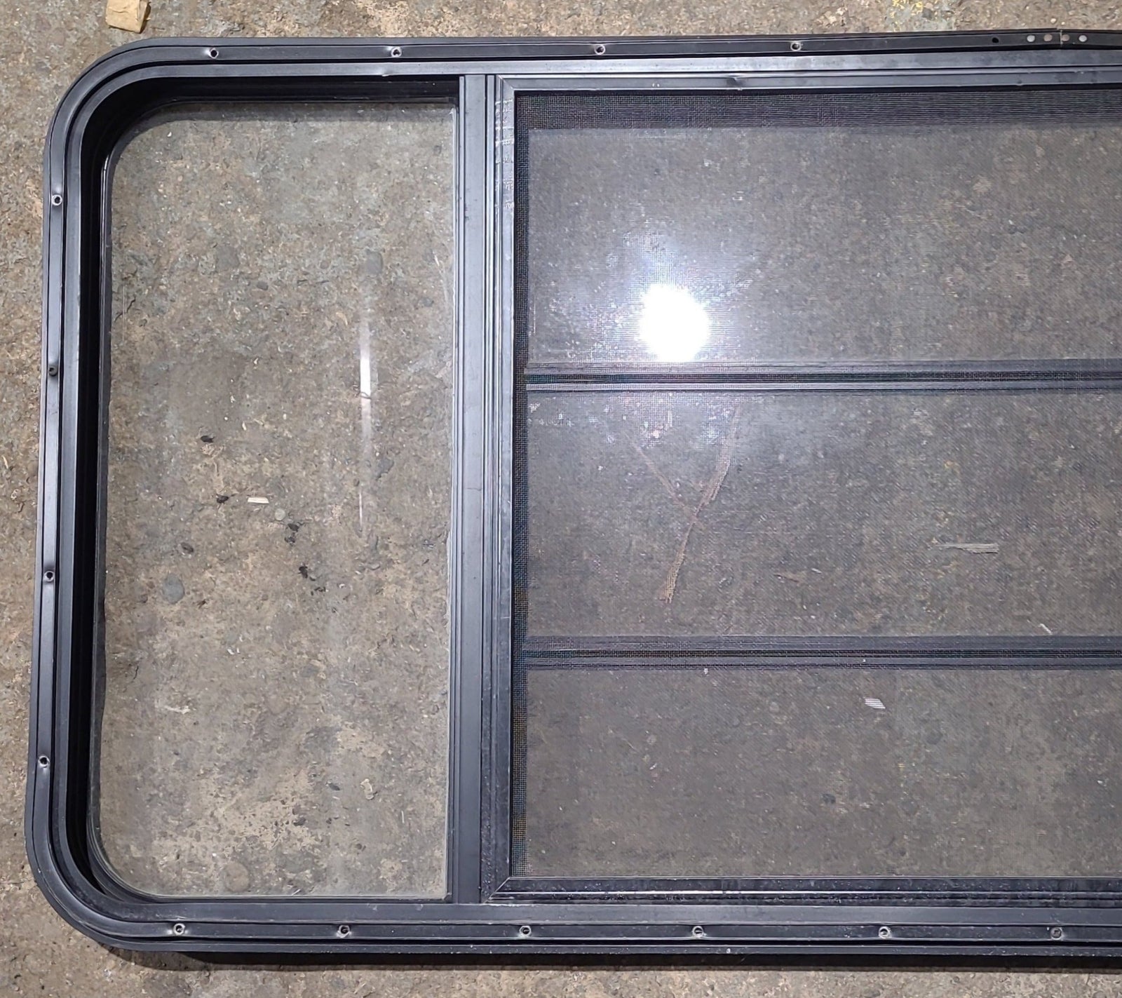 Used Black Radius Opening Window : 59 3/4