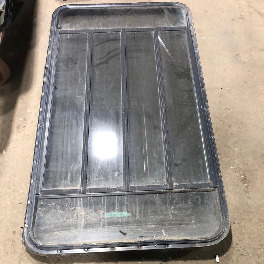 Used Black Radius Opening Window : 60 1/2" X 30" X 2" D - Young Farts RV Parts