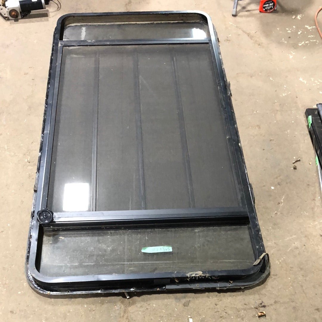 Used Black Radius Opening Window : 60 1/2" X 30" X 2" D - Young Farts RV Parts