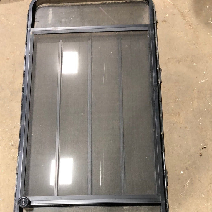 Used Black Radius Opening Window : 60 1/2" X 30" X 2" D - Young Farts RV Parts