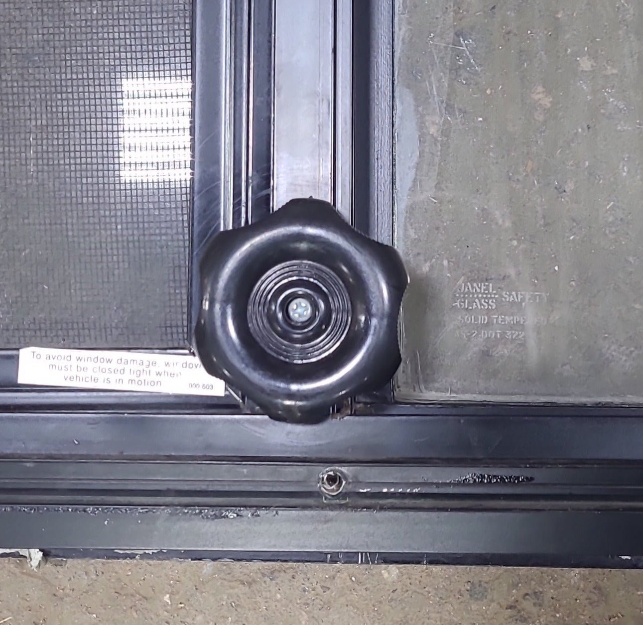 Used Black Radius Opening Window : 71 1/2