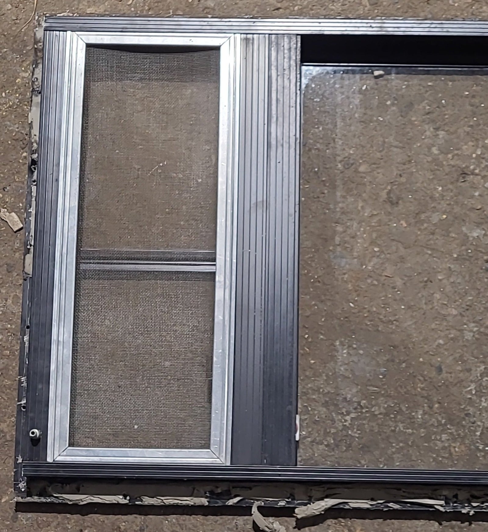 Used Black Square Emergency Opening Window: 36 1/2