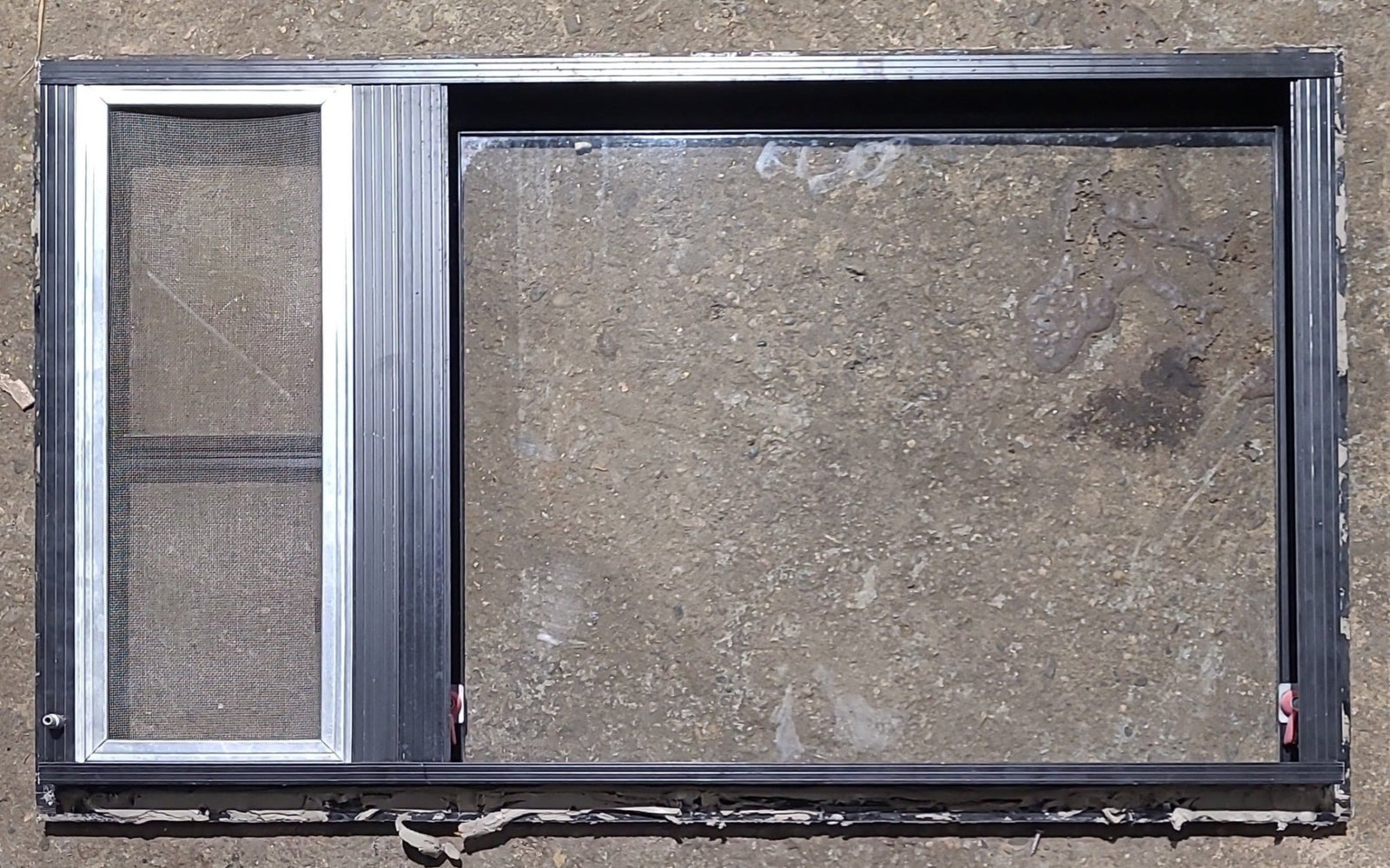 Used Black Square Emergency Opening Window: 36 1/2