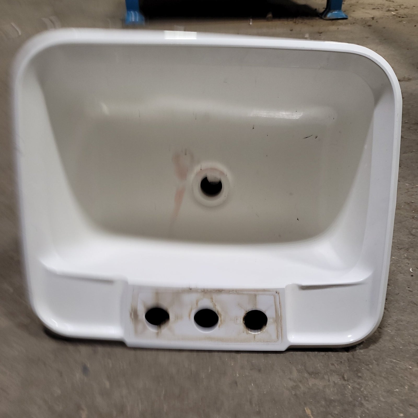 Used Bone Bathroom Sink 14 3/4