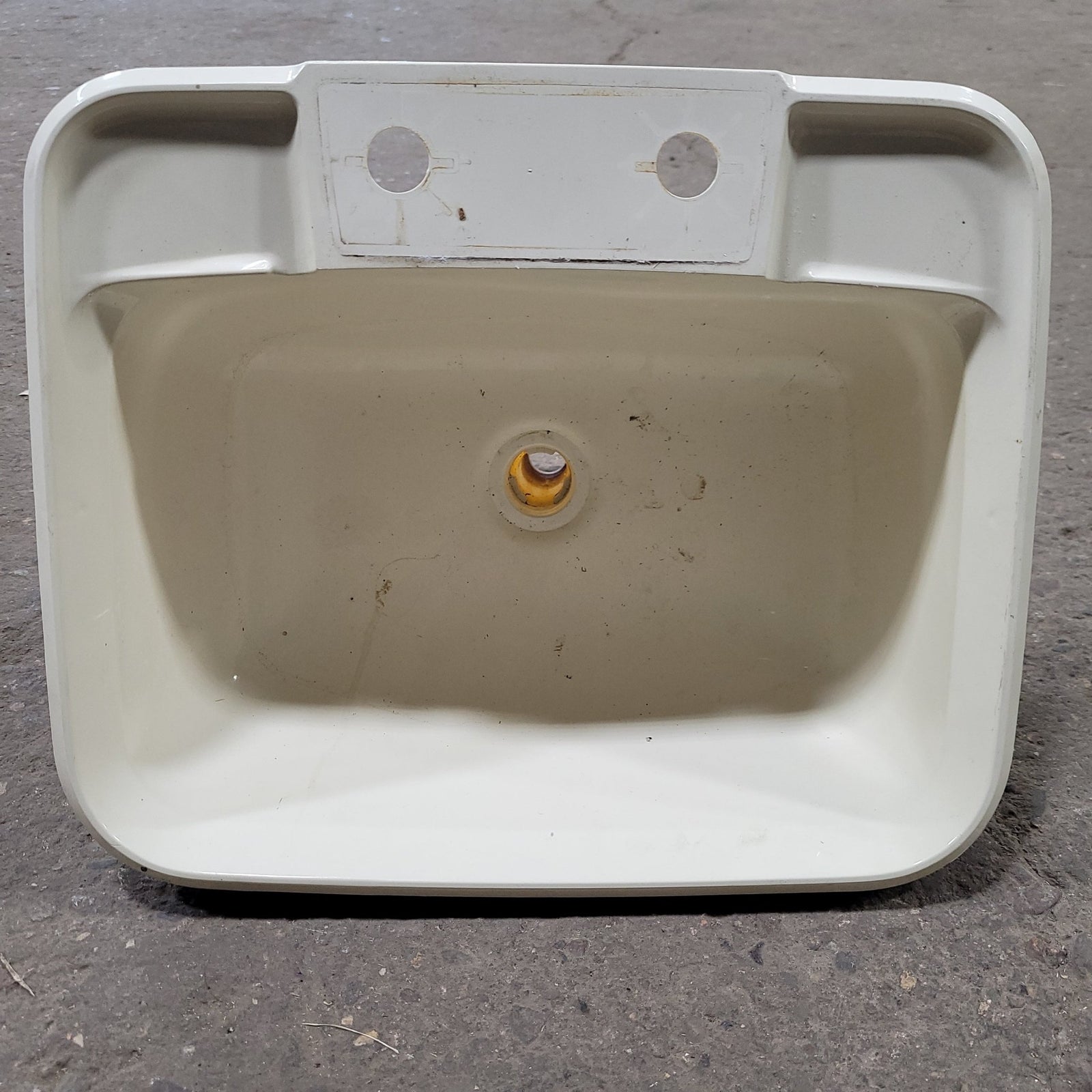 Used Bone Bathroom Sink 14 3/4