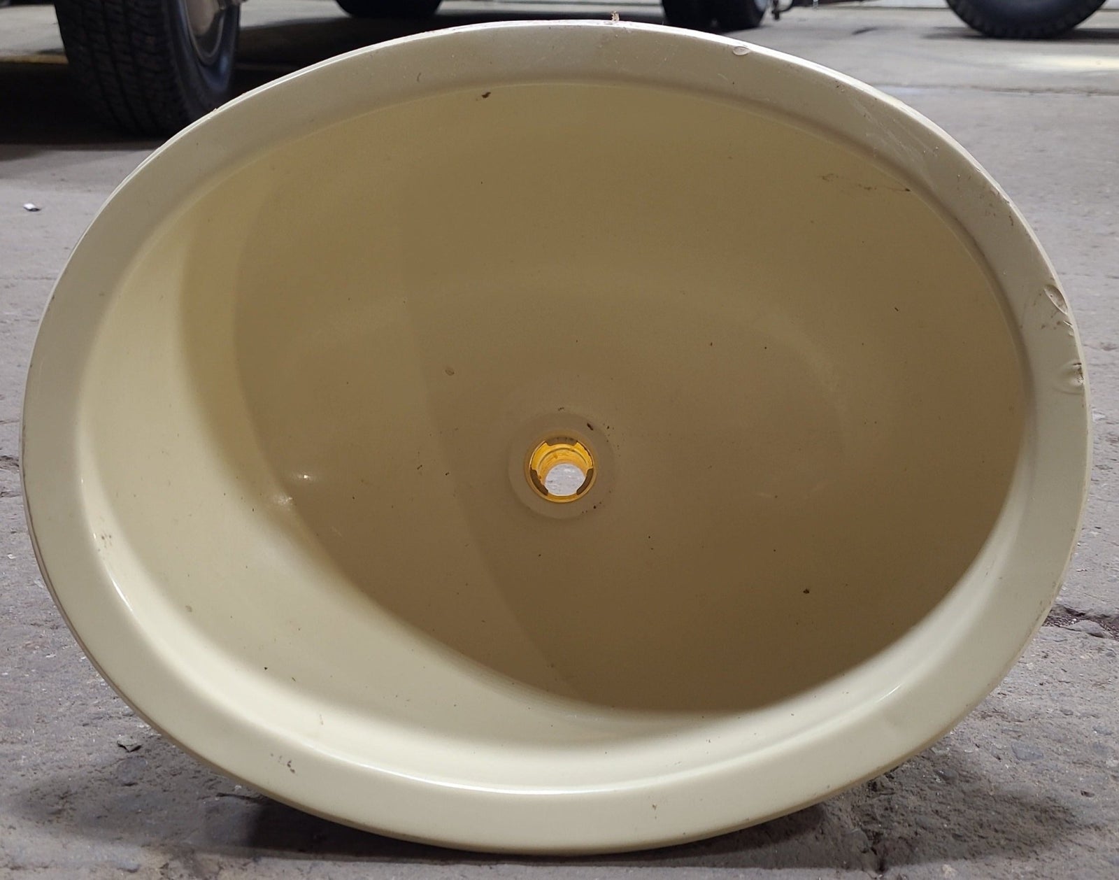 Used Bone Bathroom Sink 15 3/4