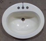 Used Bone Bathroom Sink 20 1/4