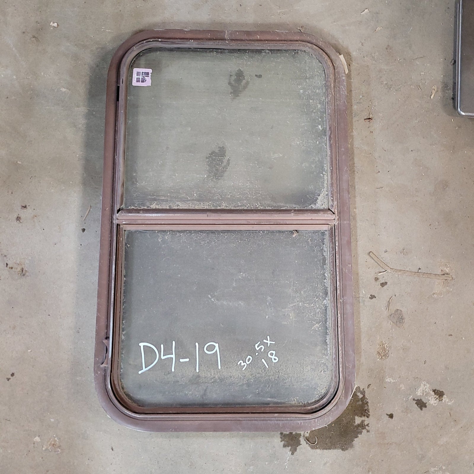 Used Brown Radius Opening Window : 30 1/2 X 18 X 2
