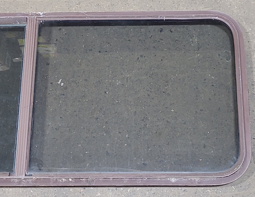 Used Brown Radius Opening Window : 51 3/4" W X 21 3/4" H X 2" D - Young Farts RV Parts