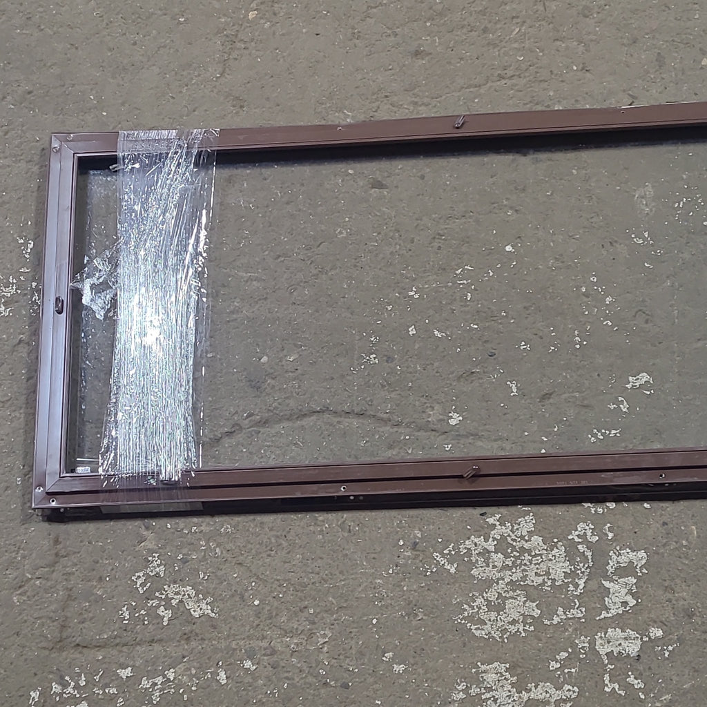 Used Brown Square Non Opening Window: 58 1/2" W x 19 1/4" H x 3/4" D - Young Farts RV Parts