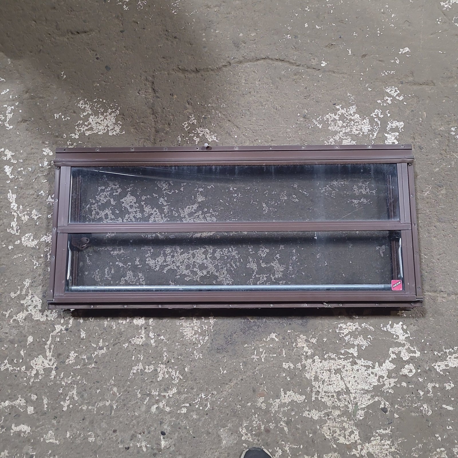 Used Brown Square Opening Window: 36 3/8