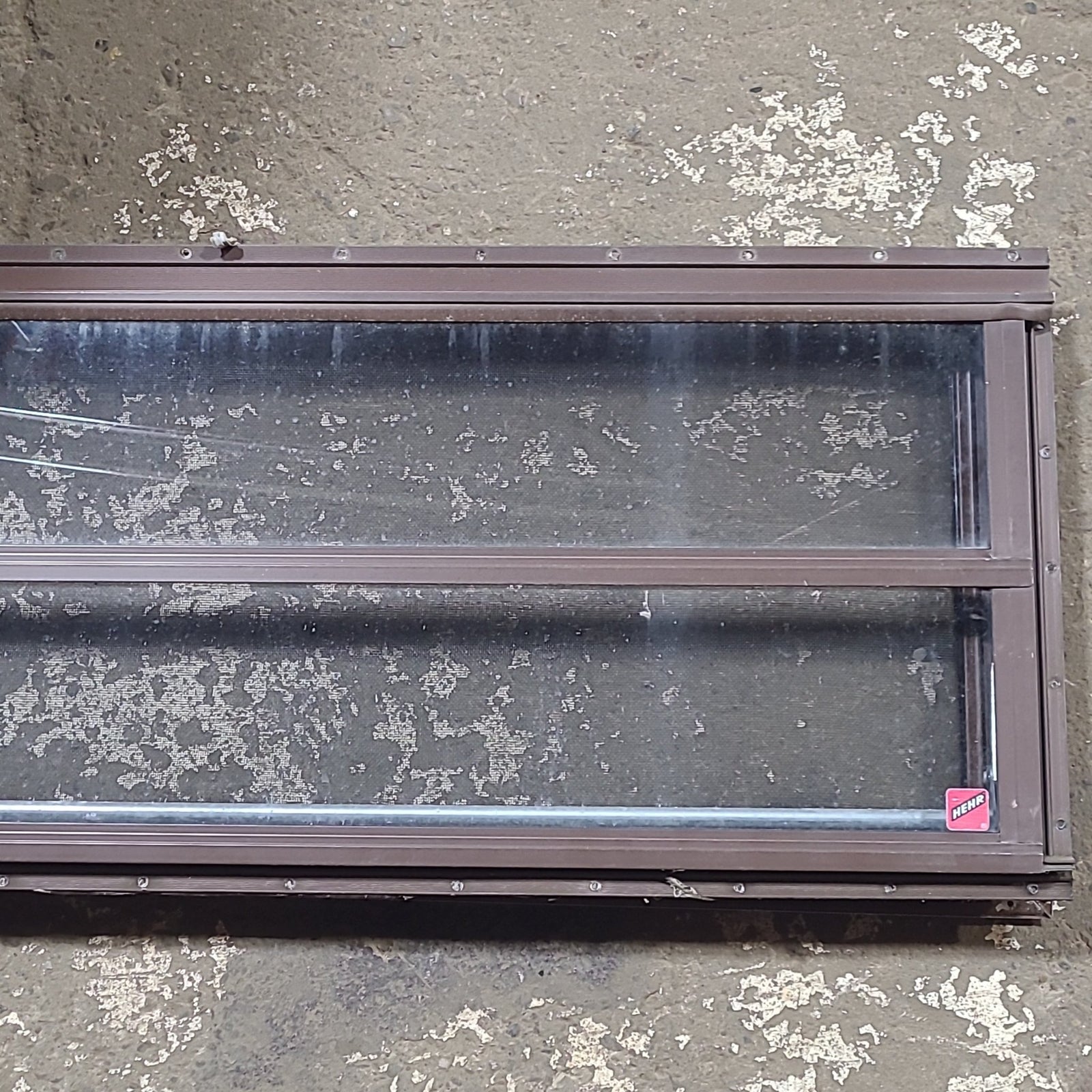 Used Brown Square Opening Window: 36 3/8