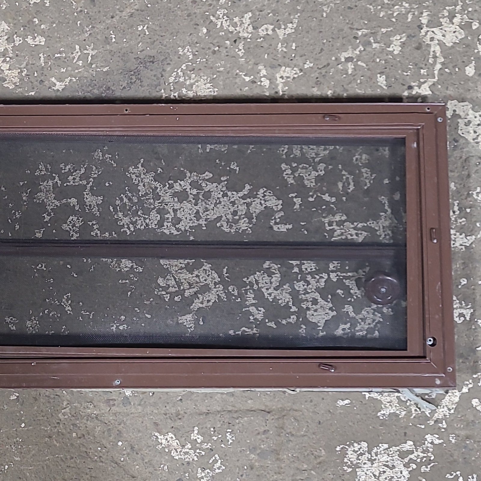 Used Brown Square Opening Window: 36 3/8