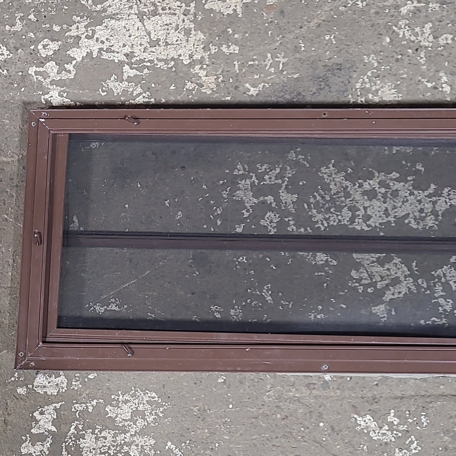 Used Brown Square Opening Window: 36 3/8