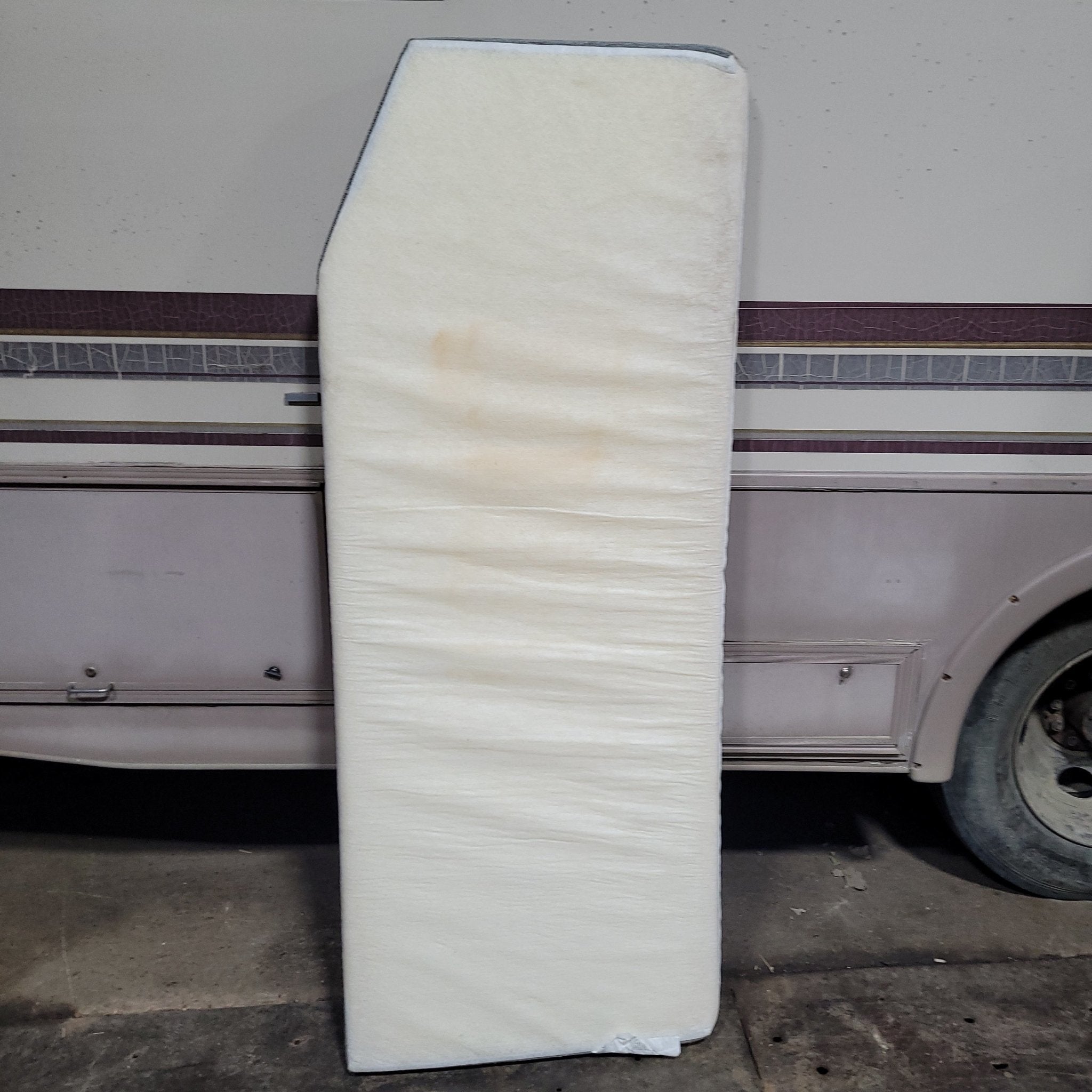 Used Bunk Mattress 71" X 28" X 3 1/2" D- with diagonal cut corner - Young Farts RV Parts