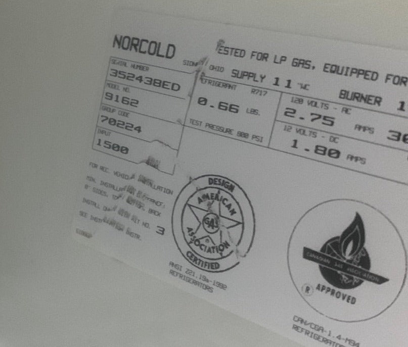 Used Complete Norcold 9162 Fridge 2-WAY - Young Farts RV Parts