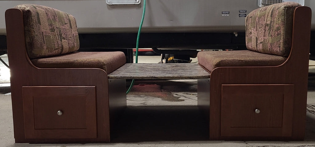 Used Complete RV Dinette Set - 42 1/4” D x 66 3/8" W x 30 1/8" H - Young Farts RV Parts