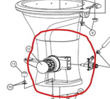 Used Dometic 310 Toilet Pedestal Base Replacement - Young Farts RV Parts