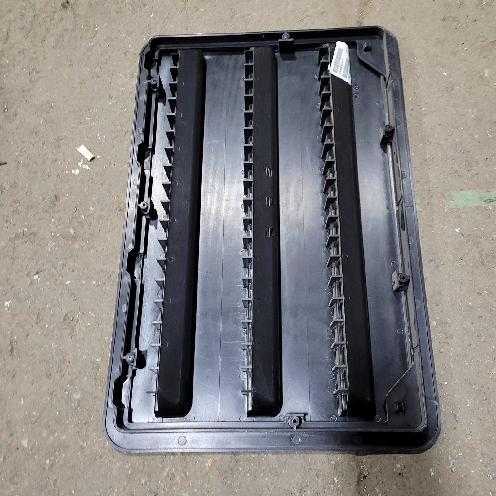 Used DOMETIC 3109350.065 - Black Air Intake Side Refrigerator Vent- HAS FRAME - Young Farts RV Parts