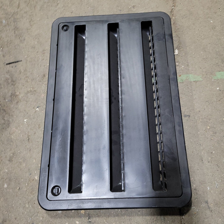 Used DOMETIC 3109350.065 - Black Air Intake Side Refrigerator Vent- HAS FRAME - Young Farts RV Parts