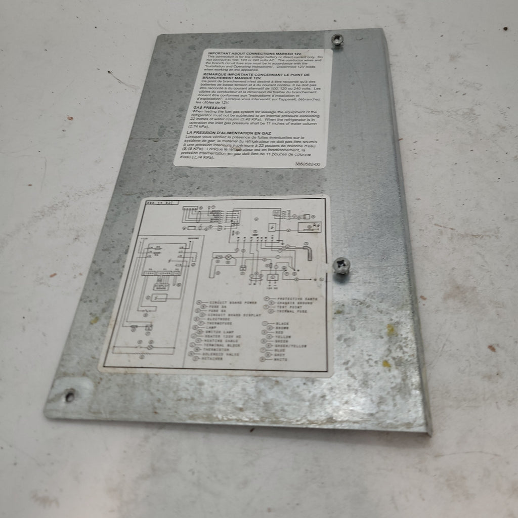 Used DOMETIC 3851302012 is a COVER PLATE - Young Farts RV Parts