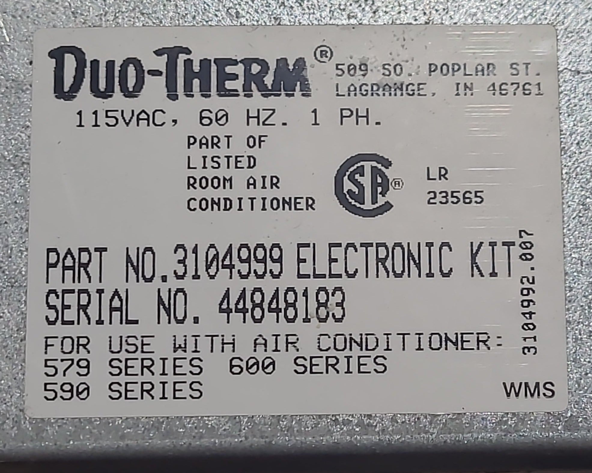 Used Dometic / Duo-therm A/C Analog Control 3104999 - Young Farts RV Parts