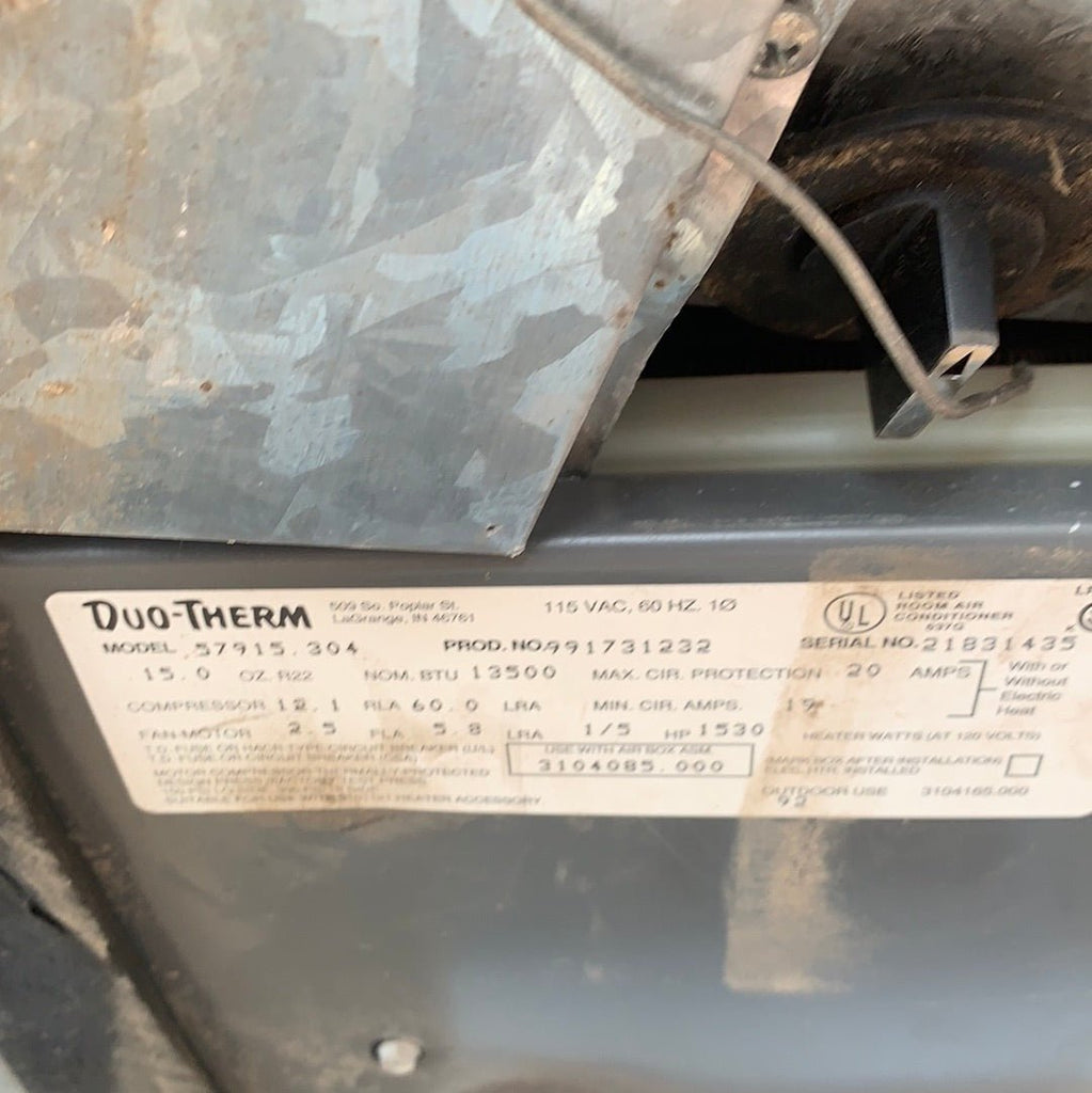 Used Duo-Therm Air conditioner Head Unit 57915.304 | 13500 BTU Cool Only - Young Farts RV Parts