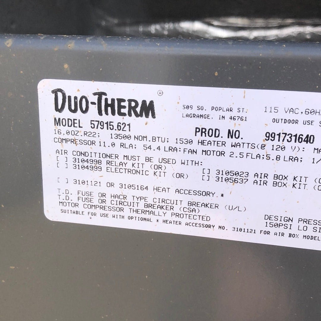 Used Duo-Therm Air conditioner Head Unit 57915.621 | 13500 BTU Cool Only - Young Farts RV Parts