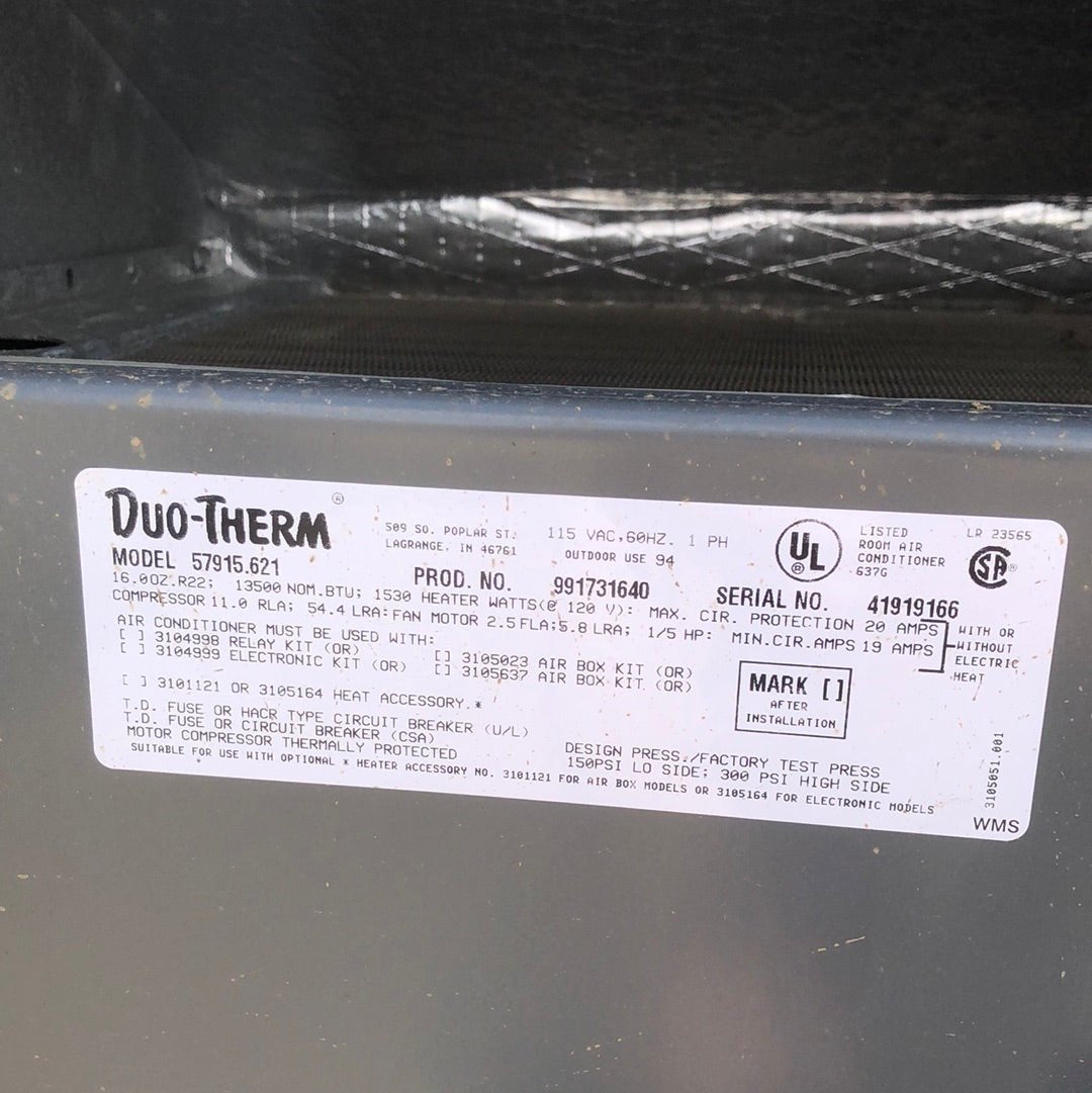 Used Duo-Therm Air conditioner Head Unit 57915.621 | 13500 BTU Cool Only - Young Farts RV Parts