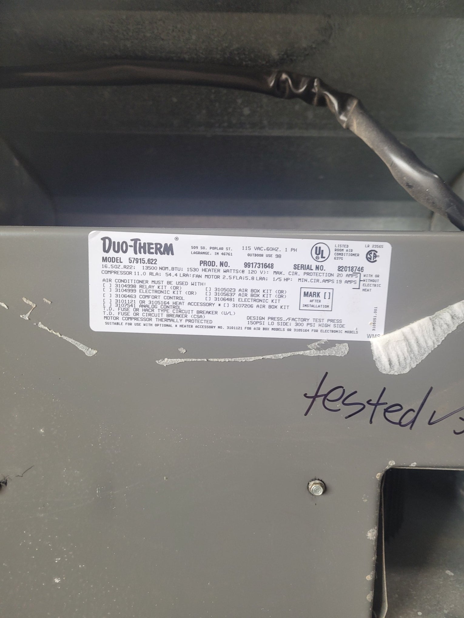 Used Duo-Therm Air conditioner Head Unit 57915.622 | 13500 BTU Cool ...