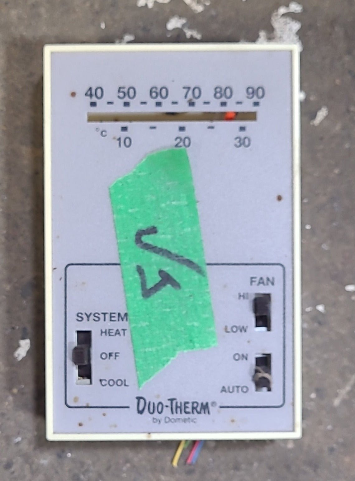 USED Duo-Therm Dometic Analog Thermostat Cool/Furnace 3105058 | REV-A | RSV420K62 - Young Farts RV Parts