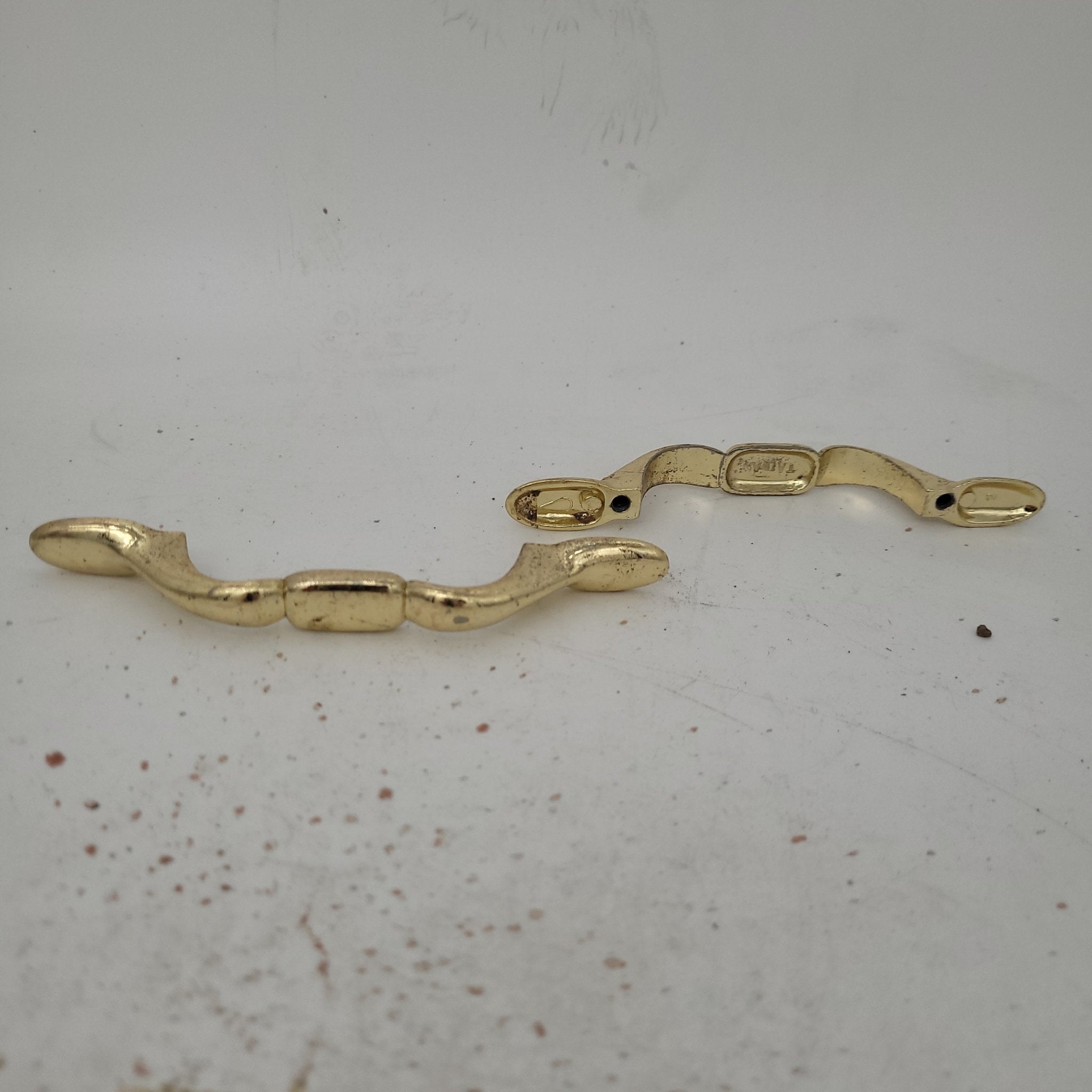 Used Gold Cabinet Handle 3" Hole Spacing - Young Farts RV Parts