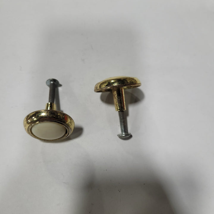 Used Gold ( with ceramic centers) Cabinet Knob - Young Farts RV Parts