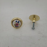 Used Gold (with flower centers) Cabinet Knob